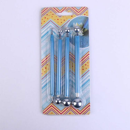 4Pcs/Set Quilling Paper Ball Impression Pen Plastic+Stainless DIY Handmade Tools