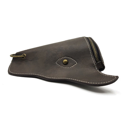 Medieval Faux Leather Cattle Ox Shape Waist Bag Vintage Belt Coin Purse Pouch
