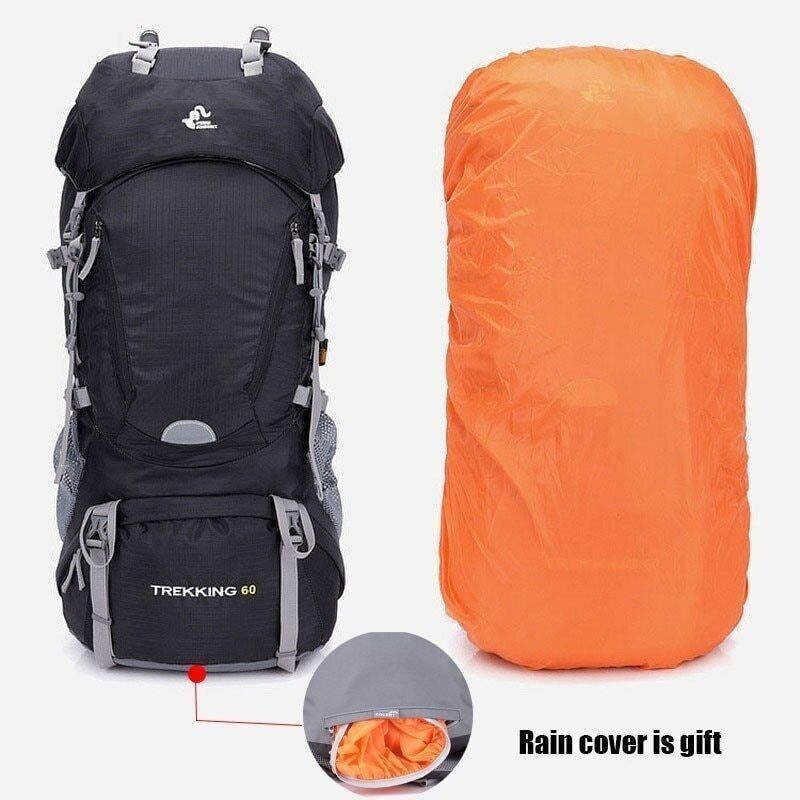 60L Frame Hiking Backpack Camping Trekking Bag Travel Backpack
