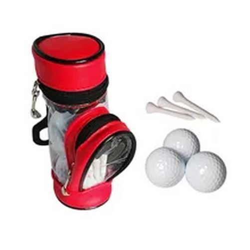 Portable Mini Golf Ball Bag Leather Hanging Waist Carrier Golf Tees Holders Kit