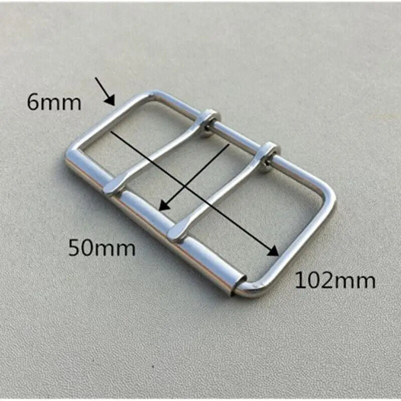Weightlifting Belt Buckles Stainless Steel 60mm Square Waistbands Roller 52-60mm