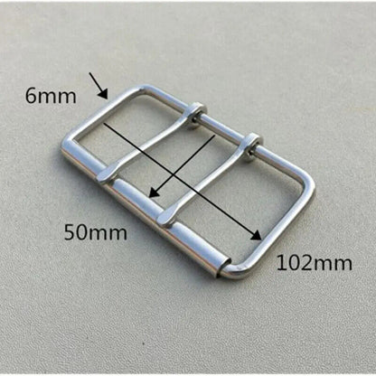 Weightlifting Belt Buckles Stainless Steel 60mm Square Waistbands Roller 52-60mm