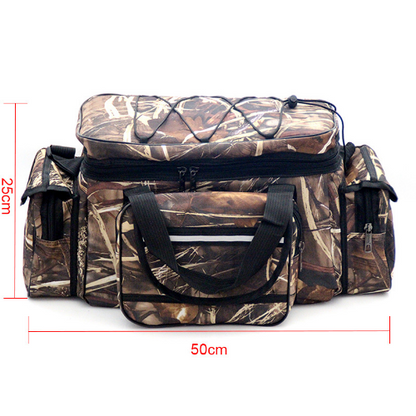 50*30*25cm Fishing Bag Multi-Purpose Fishing Tackle Bag Two-Layer Outdoor Bag