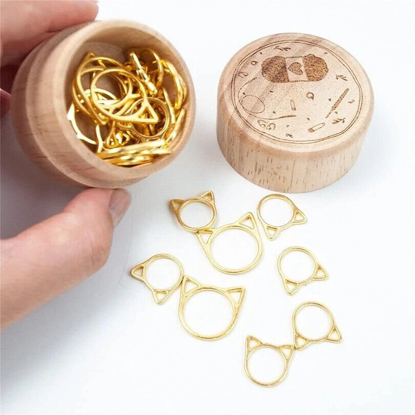 Stitch Markers 30 Pcs Cat Ears Metal Needle Clips Knitting Crochet Locking Latch