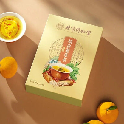 北京同仁堂 橘皮薏米茶5g*30 Tongrentang orange peel and barley health herbal tea