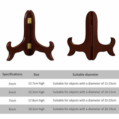 5/6/7/8" Wooden Storage Bracket Plate Holders Multifunction Display Stand Decors