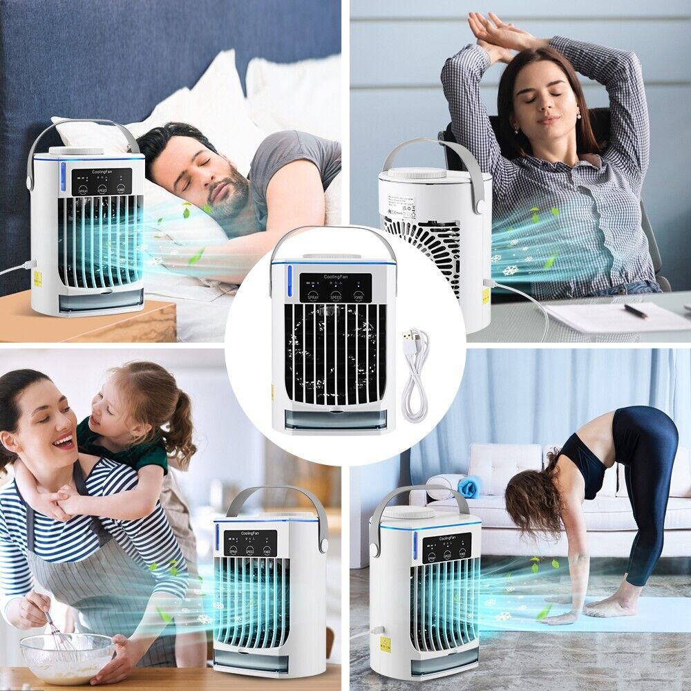 Mini Conditioner Air Cooler Portable Water Desktop Cooling Air Conditioning NEW