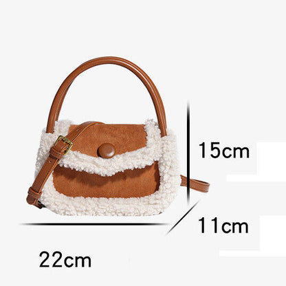 Women's Leather Small Handbag New Desinger Lamp Wol Tote Bags Sling Shoulder Bag