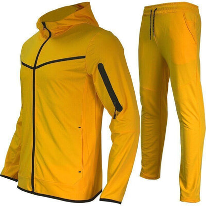Hoodies Sweatpants 2Pieces Set Men Tracksuit Tops Joggers Pants Set Mens Suit
