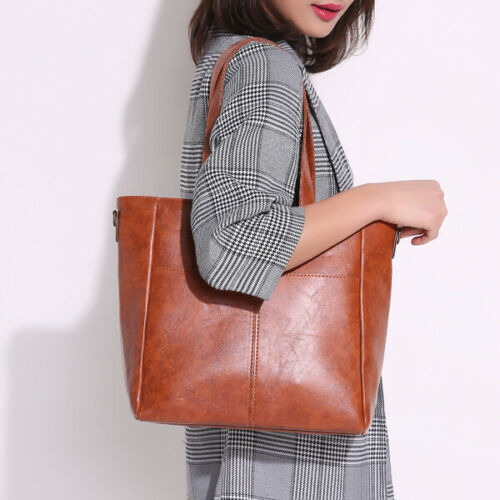 Women Ladies PU Leather Handbag Shoulder Lady Casual Shopper Messenger Bag Purse