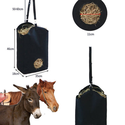 Outdoor Feed Hay Bag Oxford Portable Horse Riding Feeder Bag Equestrian Supplies