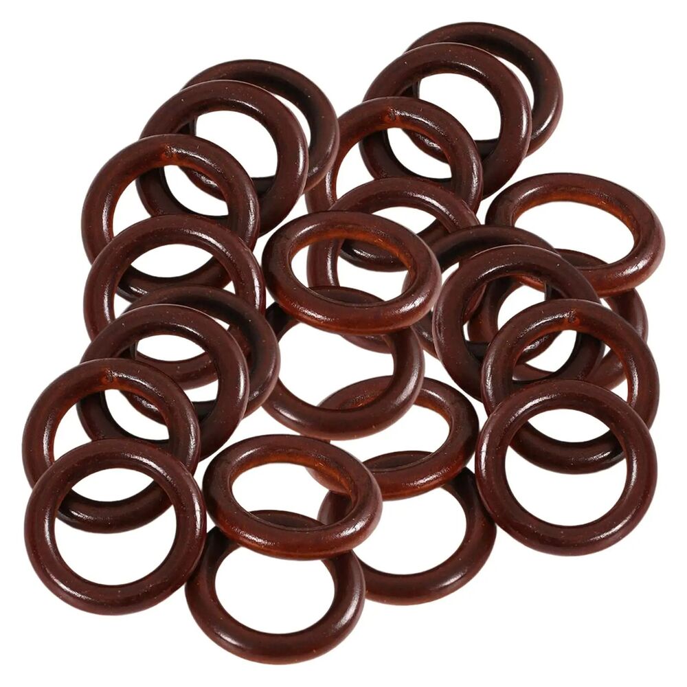 Wooden Rings 100Pcs Circle Pendant Connectors DIY Loop Macrame Crafts Decor 55mm