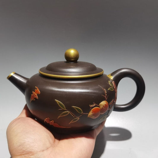 vintage chinese yixing purple clay teapot zisha ceremony exquisite gift teaware