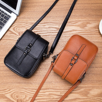 100% Genuine Leather Women's mini Messenger Shoulder Bag Vintage Crossbody Bag