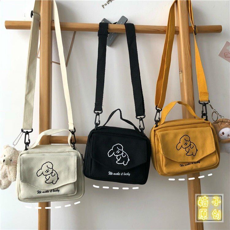 Bags Ladies Canvas Printed Cute Envelope Bag Student Shoulder Bag Evening Purse