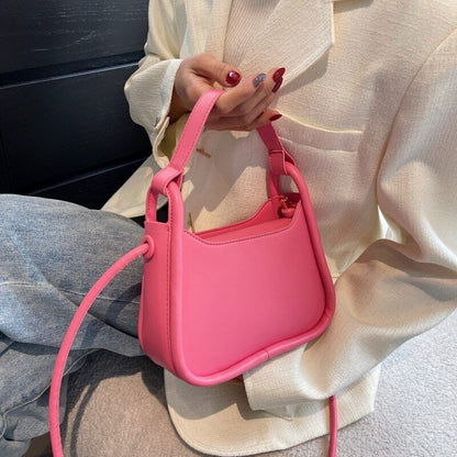 2022 Small Women's Handbag Pu Leather Shoulder Crossbody Bags Totes