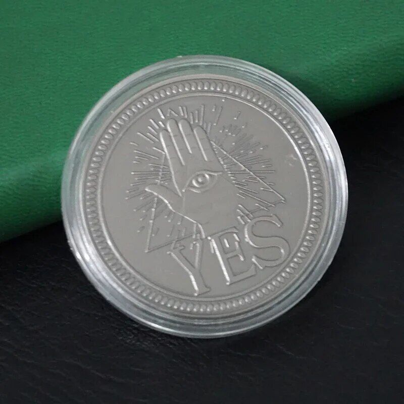 Commemorative Coins Metal Yes No Ouija Gothic Prediction Items USA Morgan Dollar