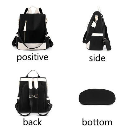 Women's Backpack Back Zipper Girls Schoolbag Travel Single Shoulder Backpack