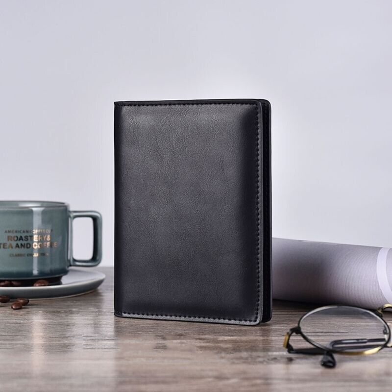 Men Wallet Genuine Leather Passport Organizer Holder ID Card Cover 11x1.5x14.5cm