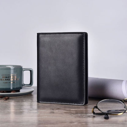 Men Wallet Genuine Leather Passport Organizer Holder ID Card Cover 11x1.5x14.5cm