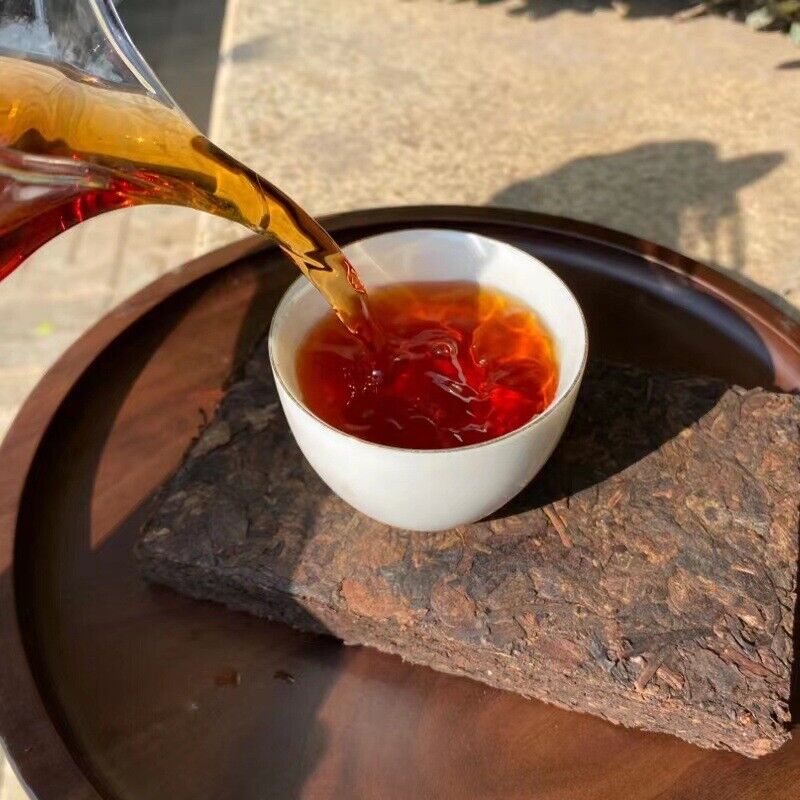 200g Ripe Puerh Tea Brick Golden Banzhang Pu-erh Cooked Tea Organic Pu'er Tea