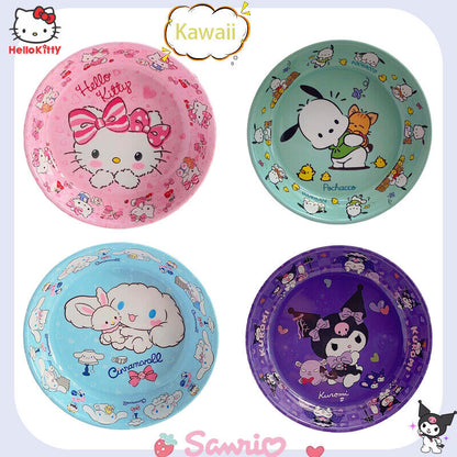 Cute My Melody Hello Kitty Fruit Dishes Bowl Cartoon Food Plate Home Tableware