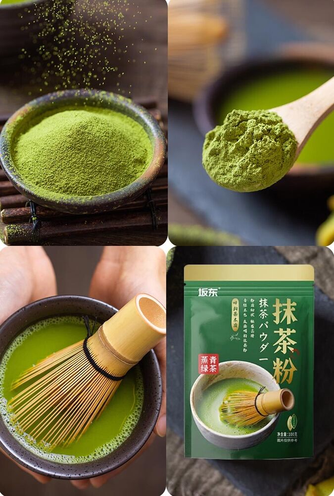 100% natural organic matcha green tea powder without sugar-