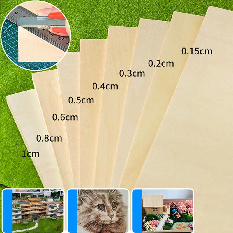 Basswood Plywood Multi Size Aviation Layer Board Plank Unfinished Wood Materials