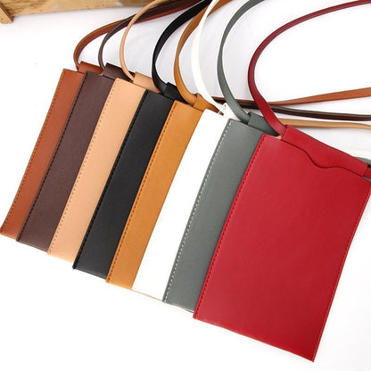 Synthetic Leather Messenger Bag Phone Purse Holder Tote Bag Pocket Handbag Purse