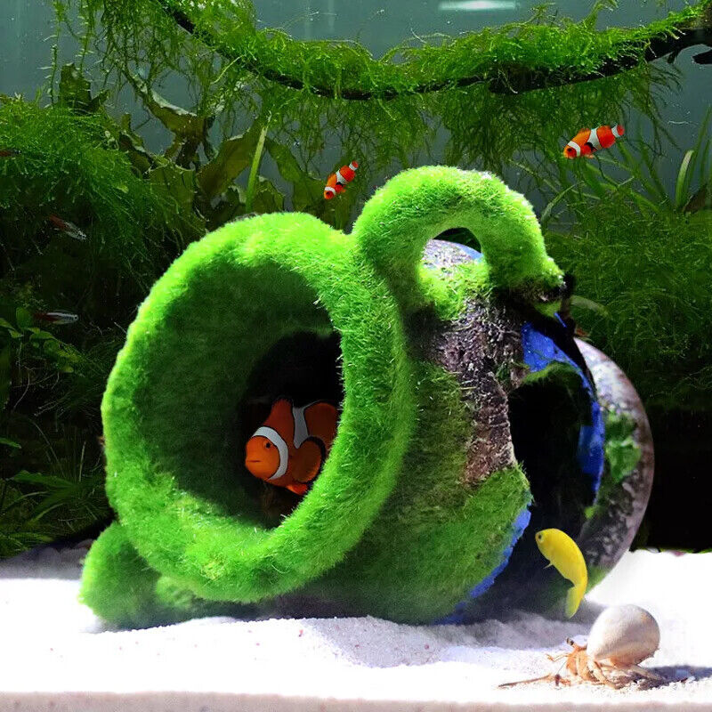 Aquarium Ornaments Ceramics Fish Tank Shrimp Landscape Purple Sand Pottery Decor