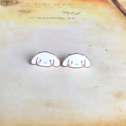Kawaii Cinnamoroll Sanrio Ear Stud Cute Beauty Plastic Stud Earrings Girls Gift