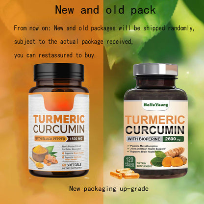 Turmeric curcumin softgel 1500 mg extra strength Black pepper
