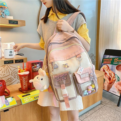 Women Cute Backpack School Bag College Cartoons Backpack Book Student 31*15*44CM