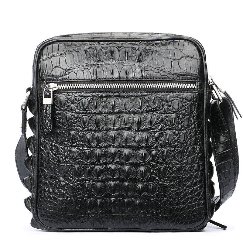 Handcrafted Nile Crocodile Skin Leather 10" Men's Luxury Shoulder/Messenger bag