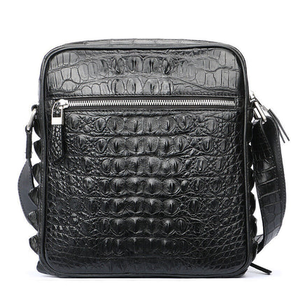 Handcrafted Nile Crocodile Skin Leather 10" Men's Luxury Shoulder/Messenger bag