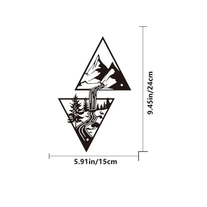 Mountain Wall Art Waterfall Metal Wall Art Ornaments Home Decor Metal Wall Art