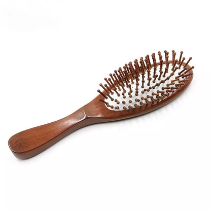 Natural Red Sandalwood Handle Massage Hairbrush Red Sandalwood Pin Brush Comb