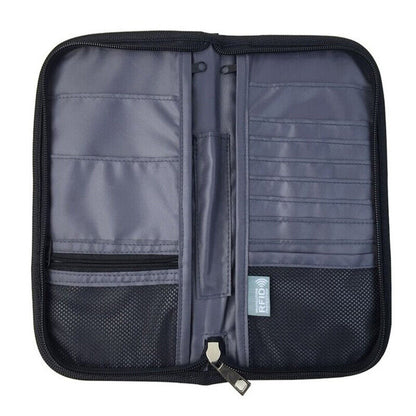 RFID Blocking Passport Organiser Travel Card Storage Bag Phone Pouch Antitheft