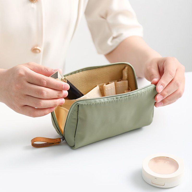 Makeup Bags Pouch Cosmetic Solid Color Toiletry Purse Waterproof Organizer Cases