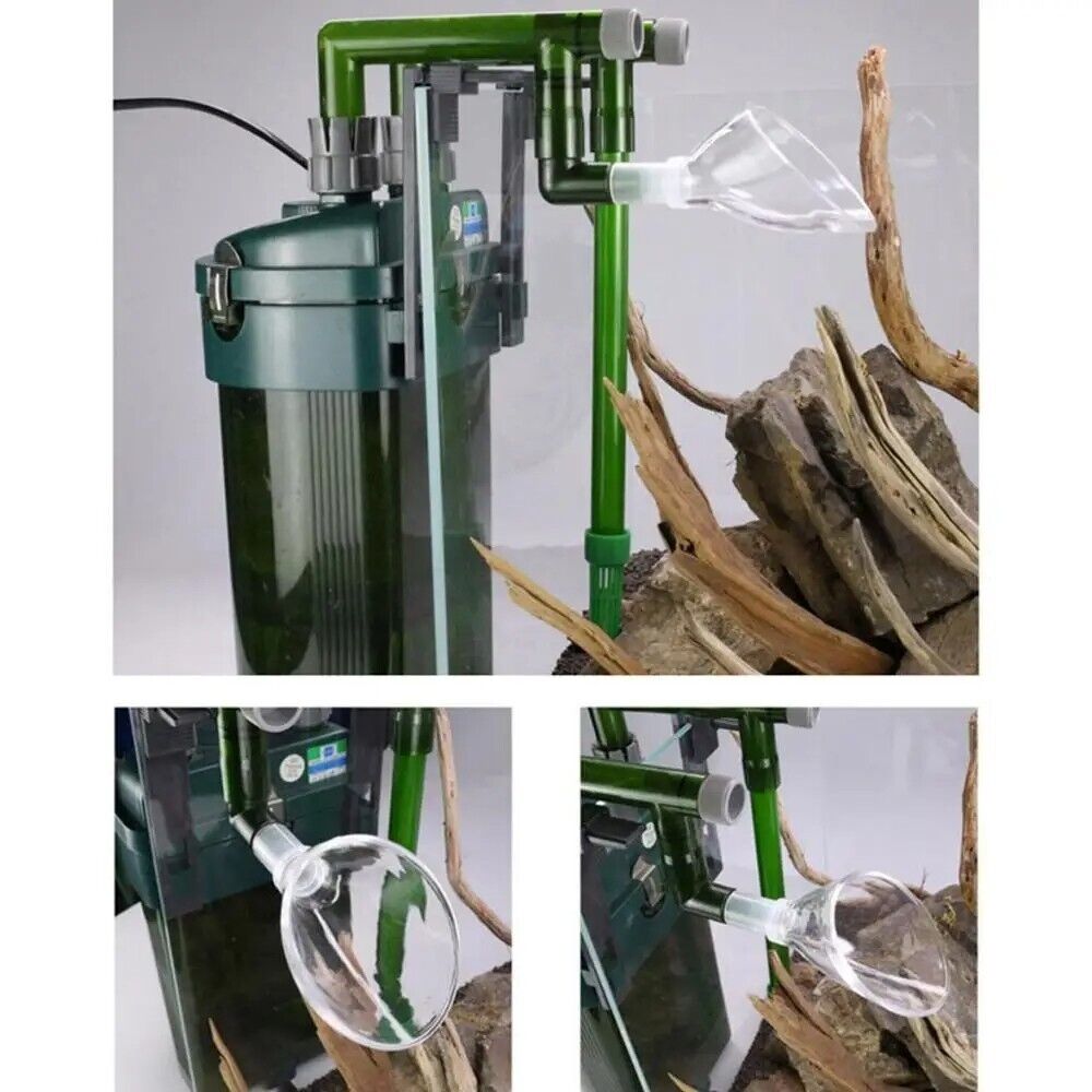 Aquarium Accessories Pipe Glass Fish Tank Water Lily Outlet Tool 12/16mm 16/22mm