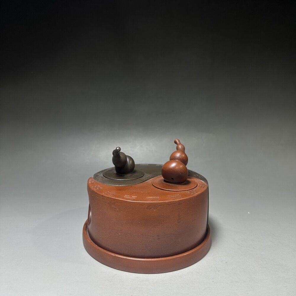 vintage chinese yixing purple clay teapot zisha ceremony carving Collectible art