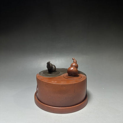 vintage chinese yixing purple clay teapot zisha ceremony carving Collectible art
