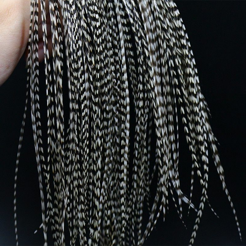 Saddle Feathers Whiting Grizzly Fly Tying Hackle 20 Set Black White Dry Rooster