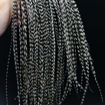 Saddle Feathers Whiting Grizzly Fly Tying Hackle 20 Set Black White Dry Rooster