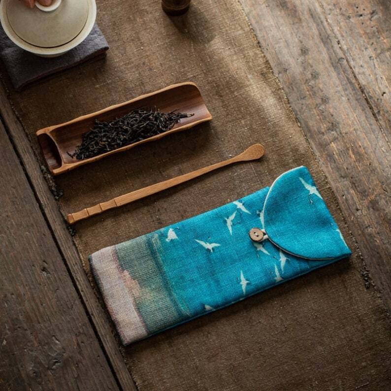 Natural Bamboo Tea Spoon with Bag|Tea Ceremony Set|Bamboo Tea Accessories