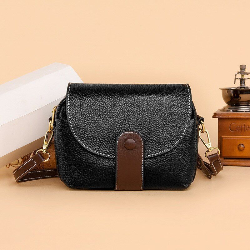 Fashion Bag Shell Sling Handbag Genuine Leather Vintage Shoulder Purse 19*15*7CM