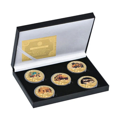 Commemorative Challenge Coins Egyptian Pharaoh Gold Plated Craft Souvenir 1.57in