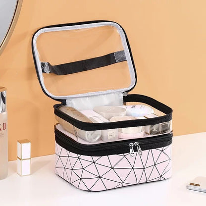 Clear Makeup Bag Cosmetic Travel Purse Waterproof Toiletries Storage 23*17*16CM