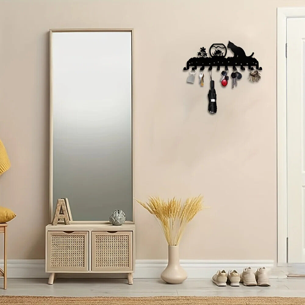 Wall Hanging Key Rack, Wall Mounted Metal Wall Hanger, Multipurpose Hanging