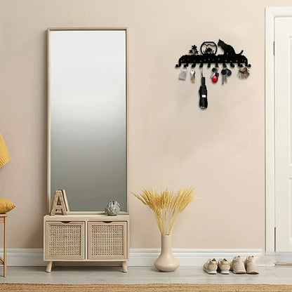 Wall Hanging Key Rack, Wall Mounted Metal Wall Hanger, Multipurpose Hanging